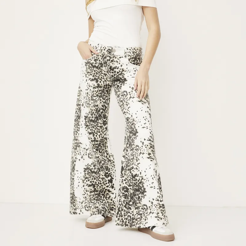 SYBILLA - Jeans Wide Leg Tiro Bajo Mujer Sybilla