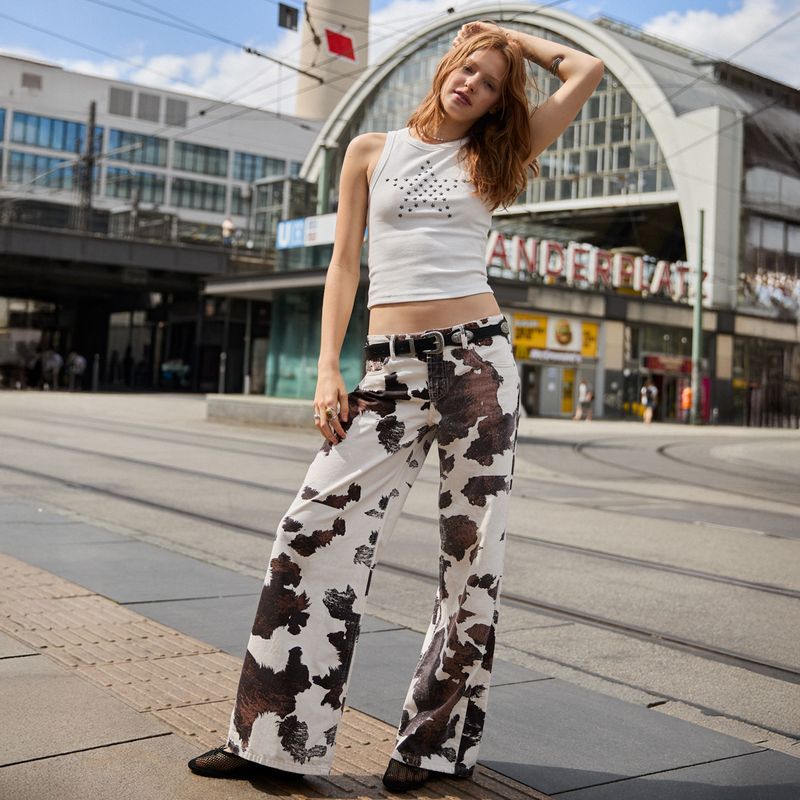 SYBILLA - Jeans Straight Tiro Bajo Mujer Sybilla