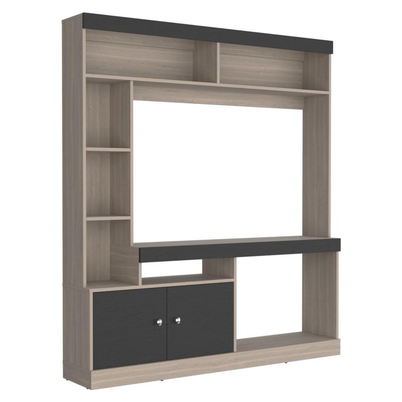TUHOME - Estante Tv 65" Dante 2 Puertas Bardolino Y Wengue Tuhome