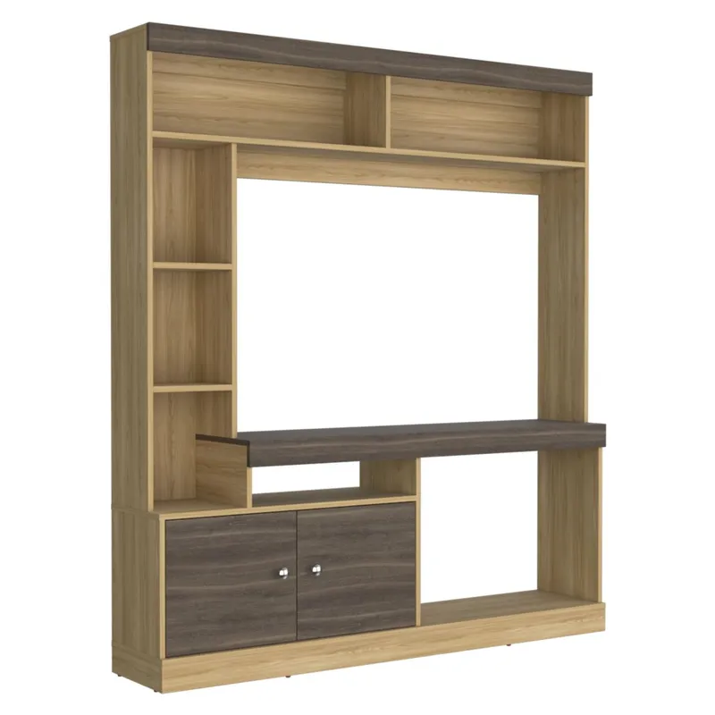 TUHOME - Estante Tv 65" Dante 2 Puertas Fresno Y Milan Tuhome
