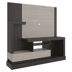 TUHOME - Estante Tv 55" Alcaceres 1 Puerta Nogal Y Miel