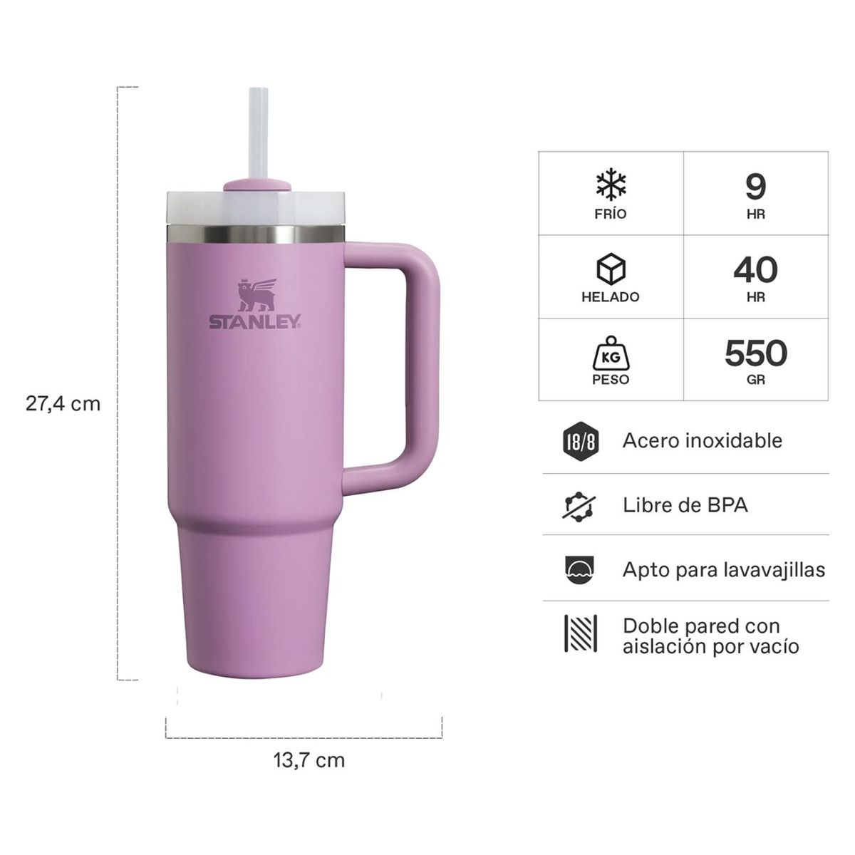 STANLEY - Botella Vaso Térmico 887 Ml Quencher Stanley