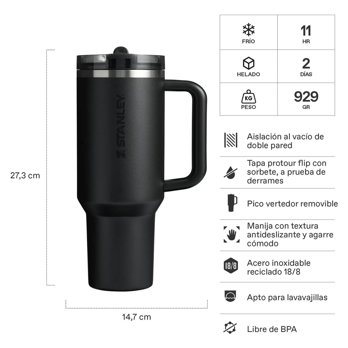 STANLEY - The Quencher Protour  Tumbler Black Stanley