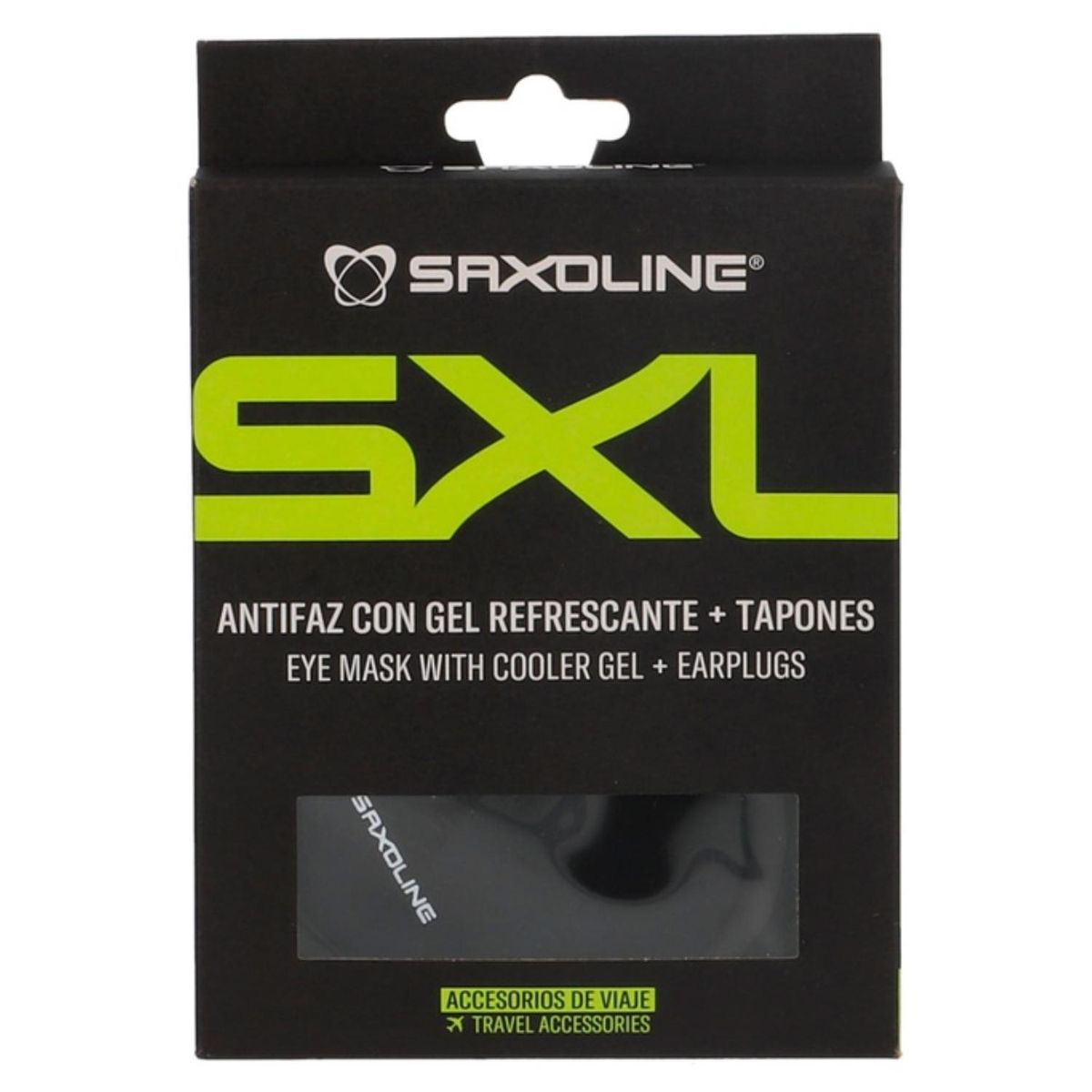 SAXOLINE - Antifaz De Viaje Para Dormir Saxoline Negro