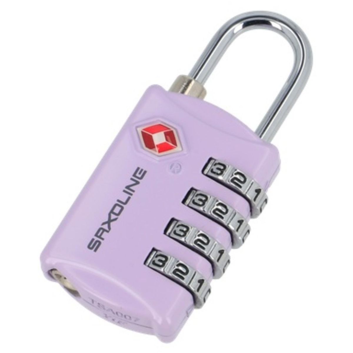 SAXOLINE - Candado Para Maleta Con 4 Diales Tsa Saxoline Lila