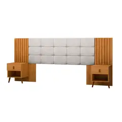 BE DESIGN - Respaldo Box Lady Capitone Blanco Caramelo