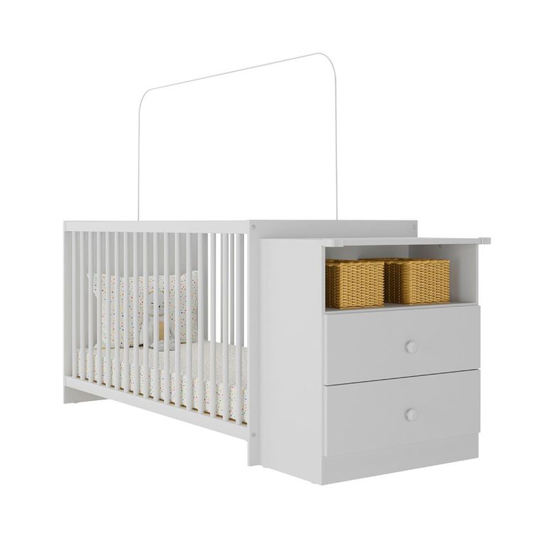 KIDSCOOL Cuna Con Comoda Mi Bebé Blanco