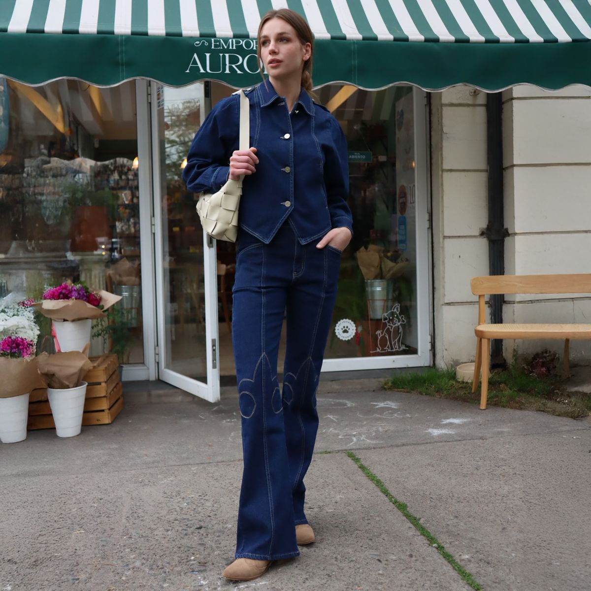 MARINA MIA - Pantalón Tiro Alto Mujer Marina Mia