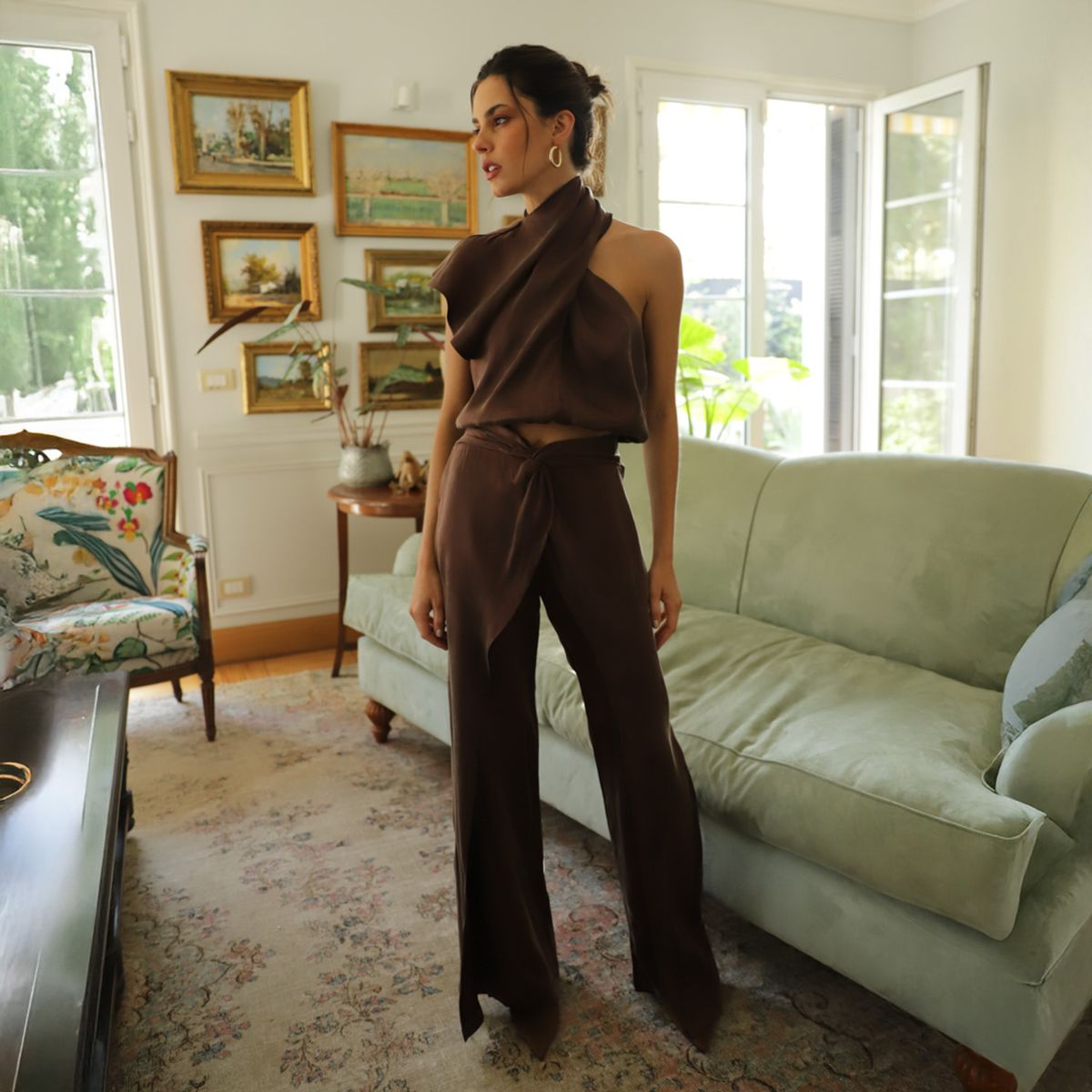 MARINA MIA - Pantalón Tencel Mujer Marina Mia