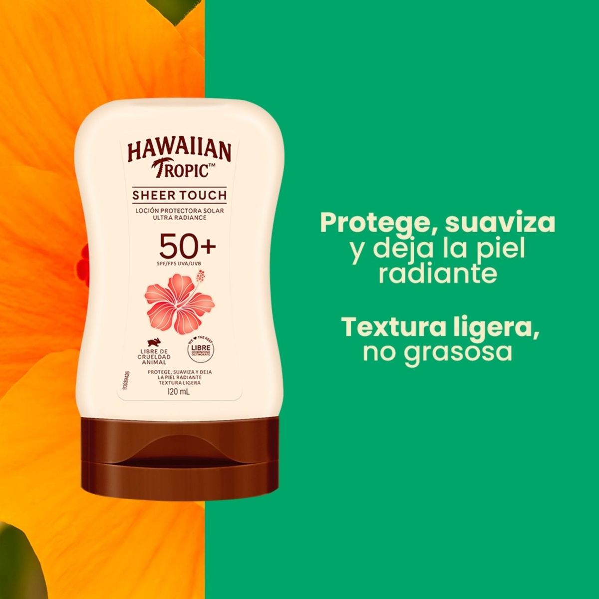 HAWAIIAN TROPIC - Pack De Protectores Solares Sheer Touch + Ozono Fps 50+ 120 Ml Hawaiian Tropic
