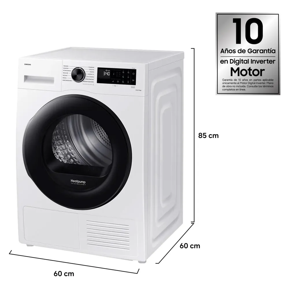 Samsung DV90CGC2A0AEZS 9 kg Blanco, foto 3