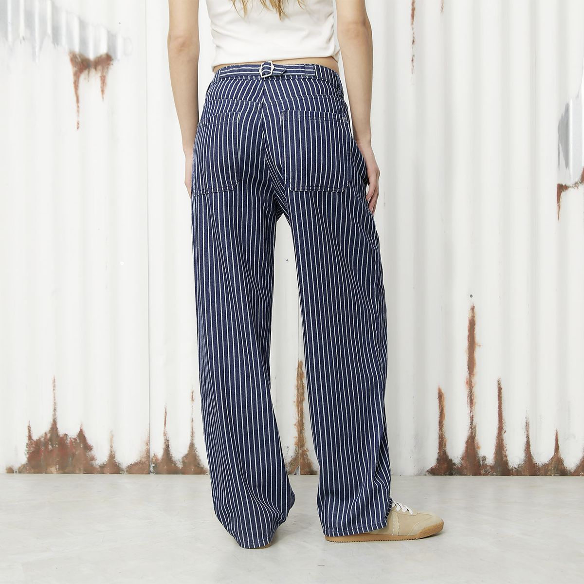 AMERICANINO - Jeans Baggy Tiro Medio Mujer Americanino