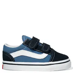 VANS - Td Old Skool V Zapatilla Urbana Bebé Cuero Azul