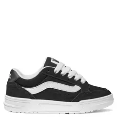 VANS - Hylane Zapatilla Urbana Unisex Niño Cuero Negro (27.5 a 34.5)