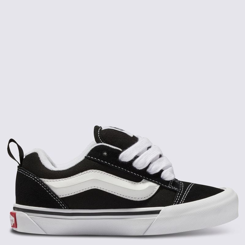 VANS - Knu Skool Zapatilla Urbana Unisex Cuero Negro (27 a 30) Vans