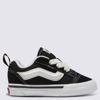 Knu Skool Elastic Lace Zapatilla Urbana Unisex Bebé Cuero Negro (21 a 26.5)