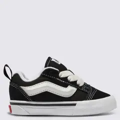 VANS - Knu Skool Elastic Lace Zapatilla Urbana Unisex Cuero Negro (21 a 26.5)