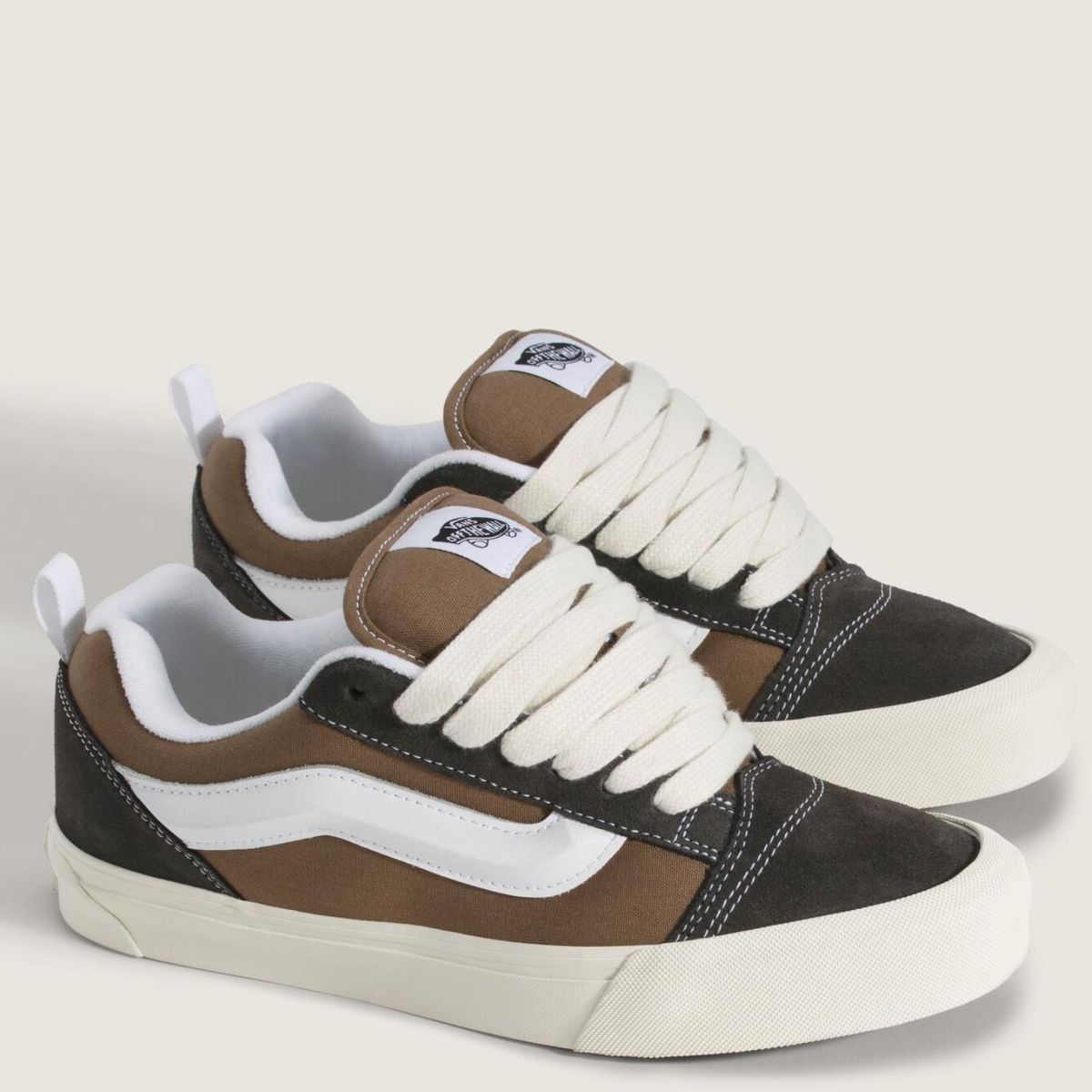 VANS - Knu Skool Zapatilla Urbana Unisex Adulto Cuero Café Vans