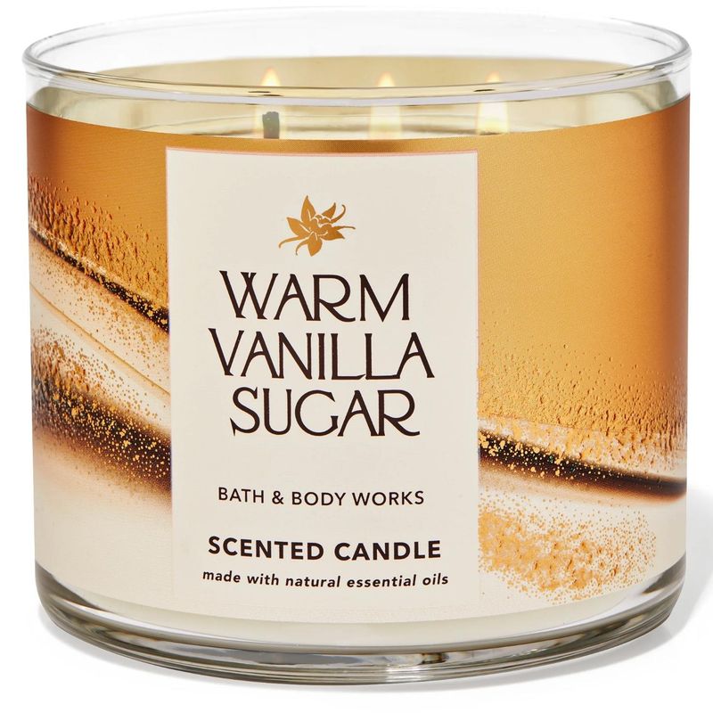 BATH & BODY WORKS - Vela Grande Warm Vanilla Sugar Bath & Body Works