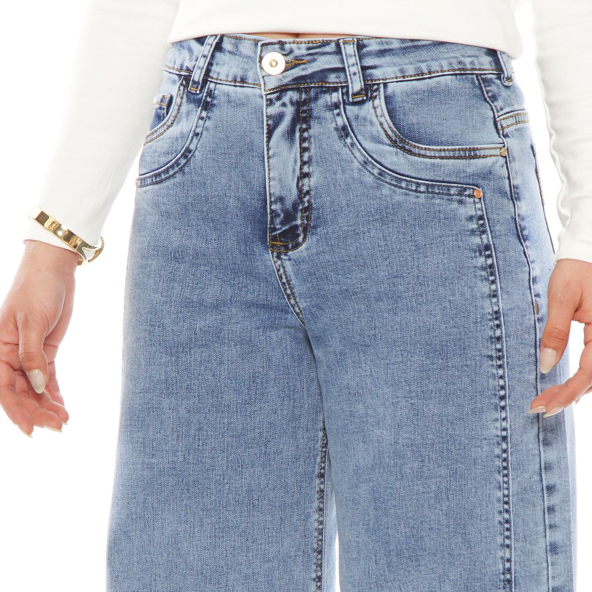 WADOS - Jeans Wide Leg Tiro Alto Mujer Wados
