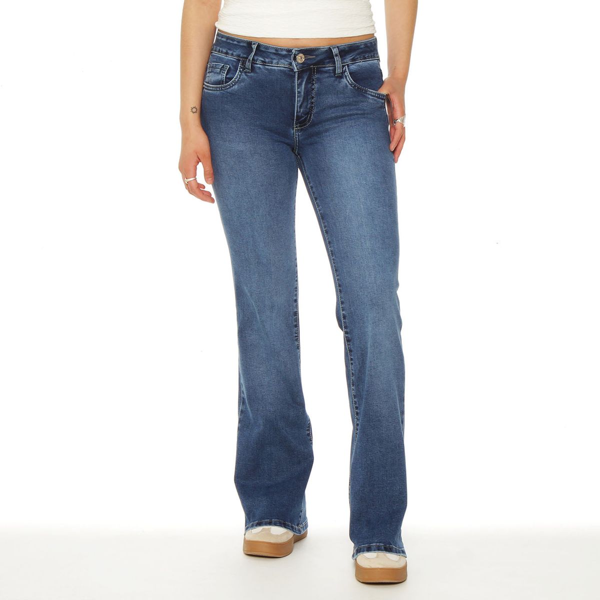 WADOS - Jeans Flare Tiro Bajo Mujer Wados