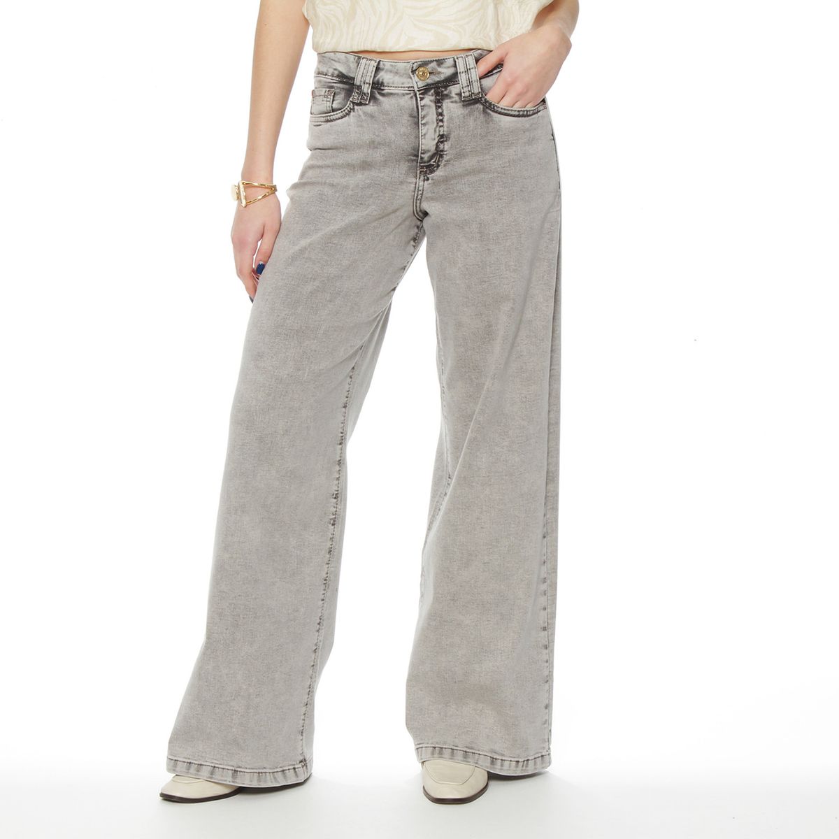 WADOS - Jeans Wide Leg Tiro Alto Mujer Wados