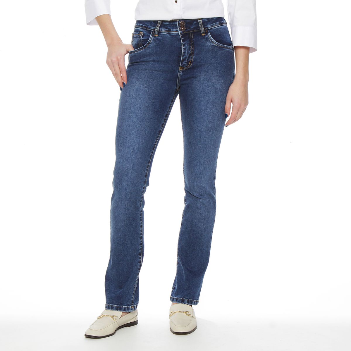 WADOS - Jeans Recto Tiro Alto Mujer Wados