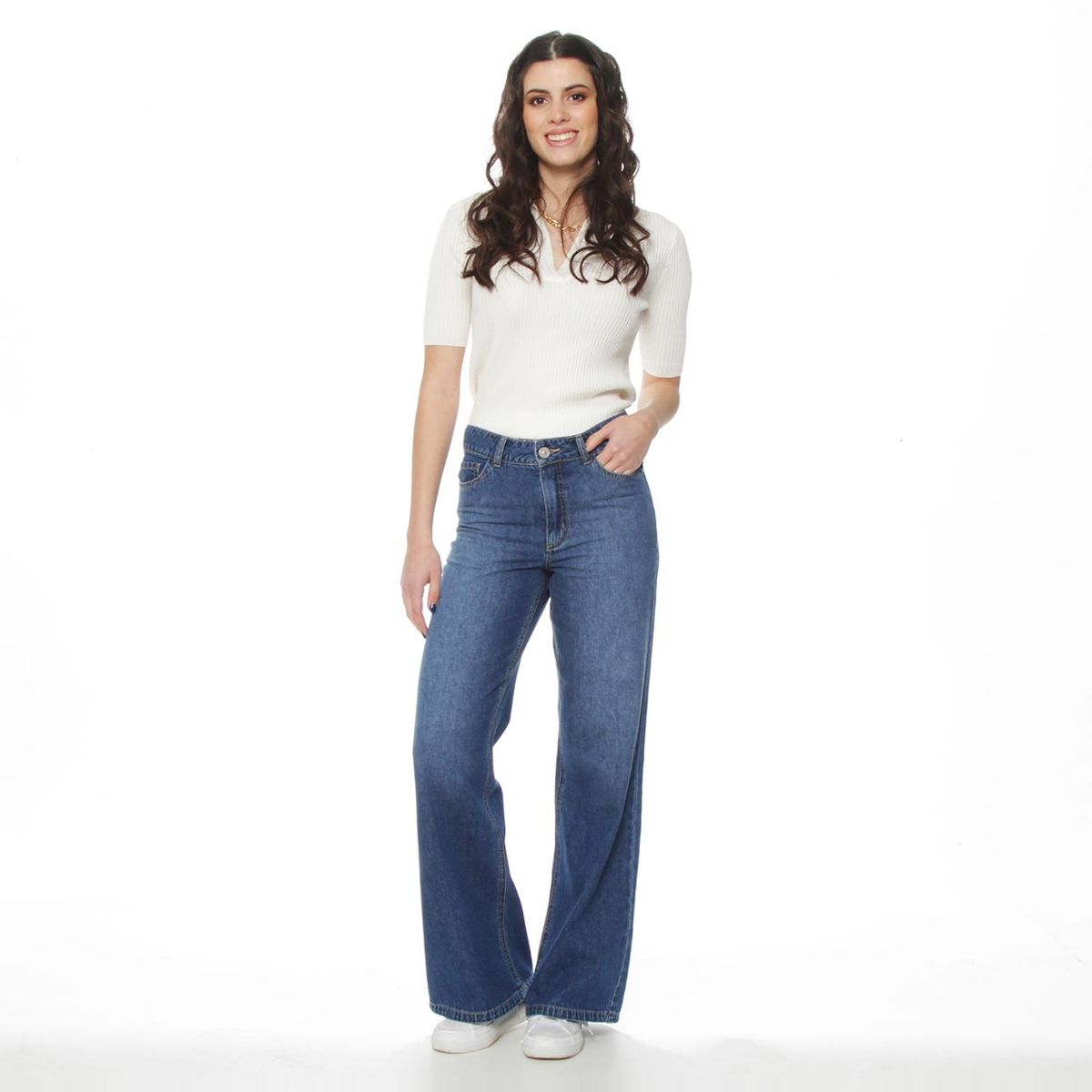WADOS - Jeans Wide Leg Tiro Alto Mujer Wados