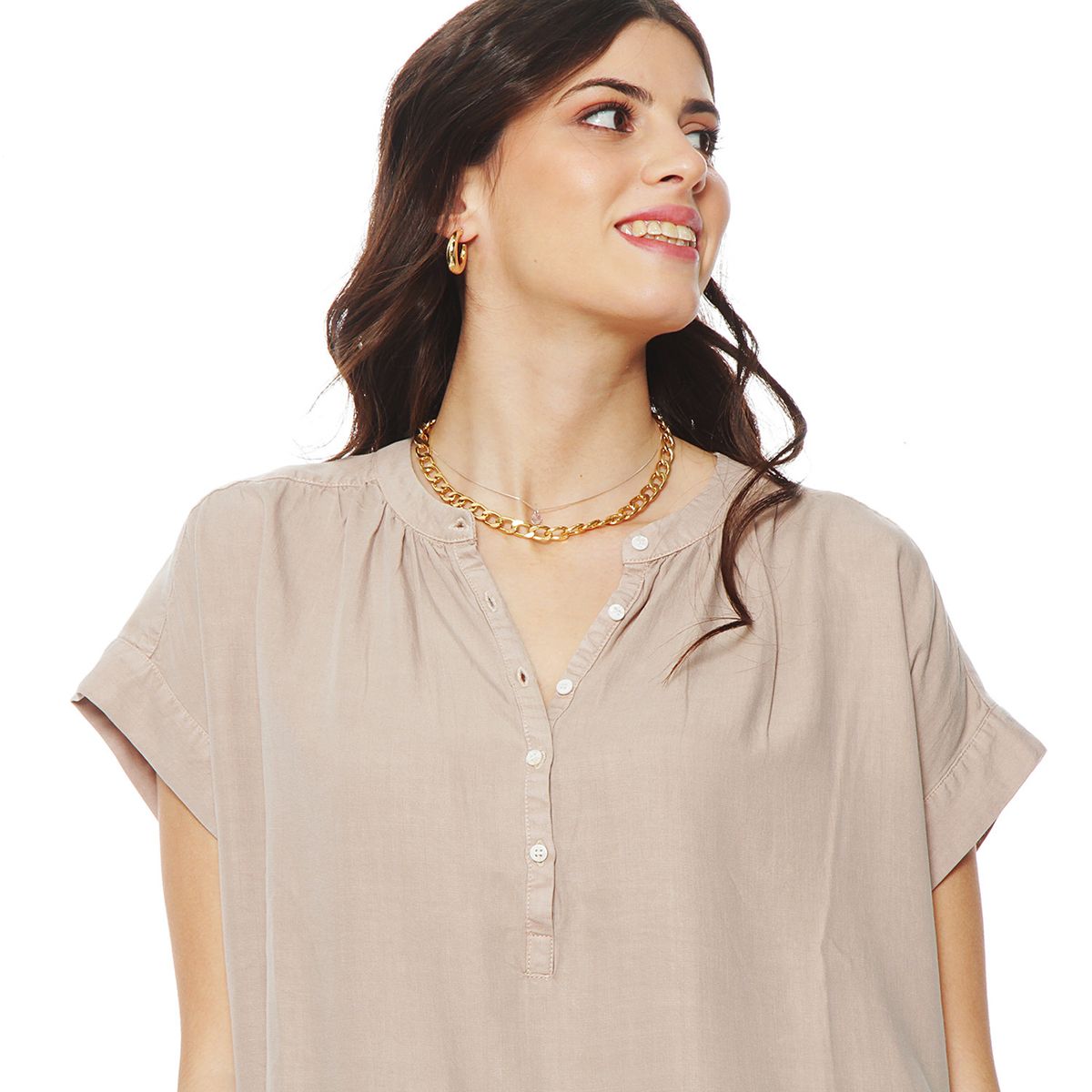 WADOS - Blusa Manga Corta Lyocell Mujer Wados
