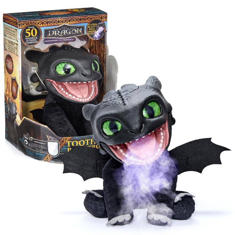 Dragón Chimuelo Con Efectos Reales/Humo