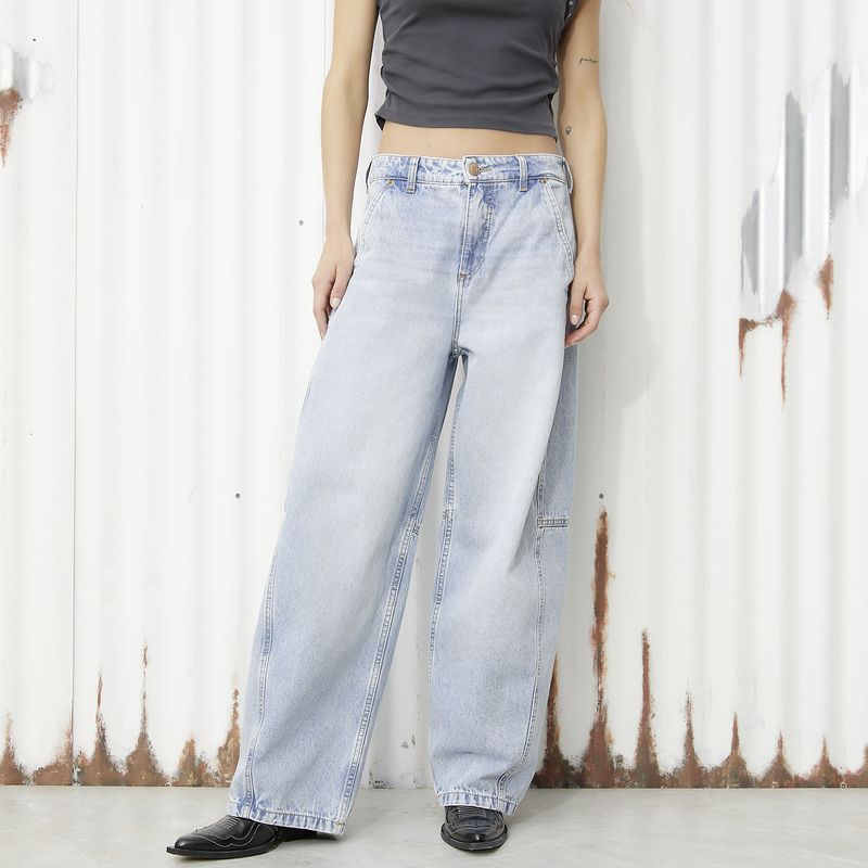 AMERICANINO - Jeans Baggy Tiro Medio Mujer Americanino