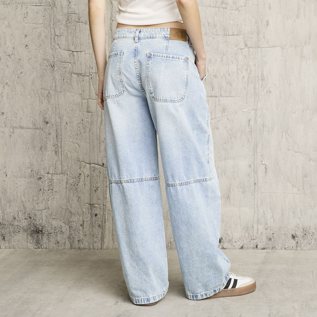 AMERICANINO - Jeans Baggy Tiro Medio Mujer Americanino