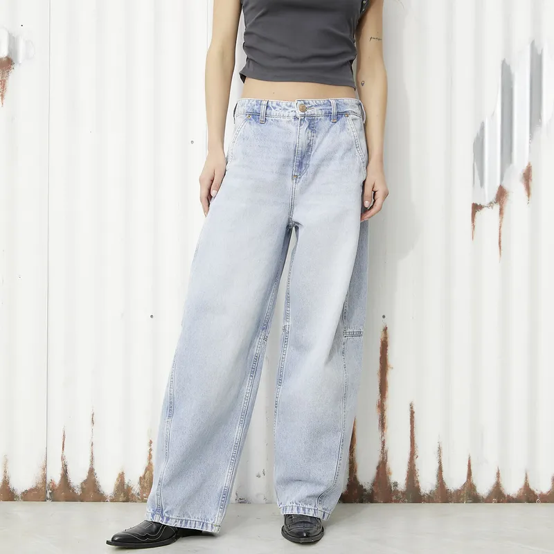 AMERICANINO - Jeans Baggy Tiro Medio Mujer Americanino