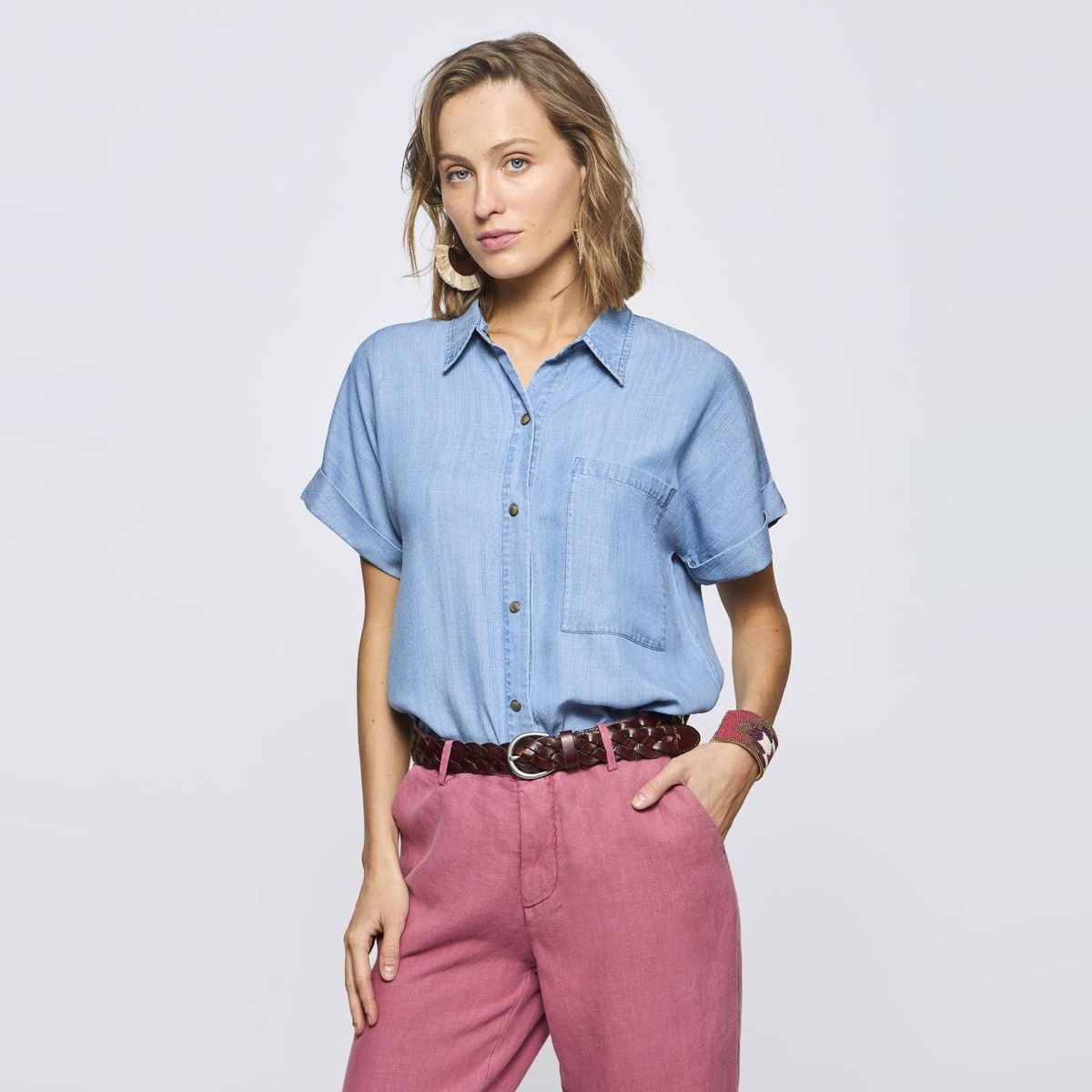 SAVILLE ROW - Blusa Manga Corta Mujer Saville Row