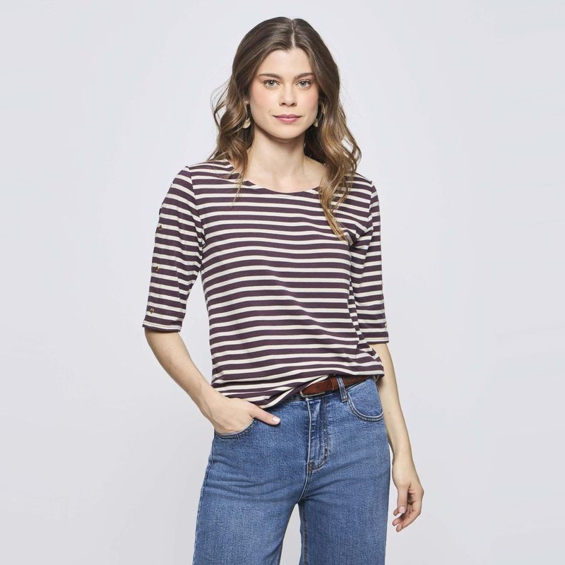 SAVILLE ROW - Polera Manga Corta Mujer Saville Row