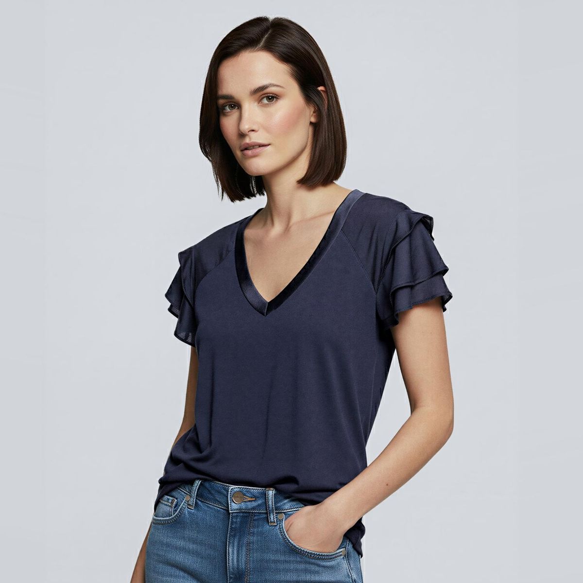 SAVILLE ROW - Polera Manga Corta Mujer Saville Row