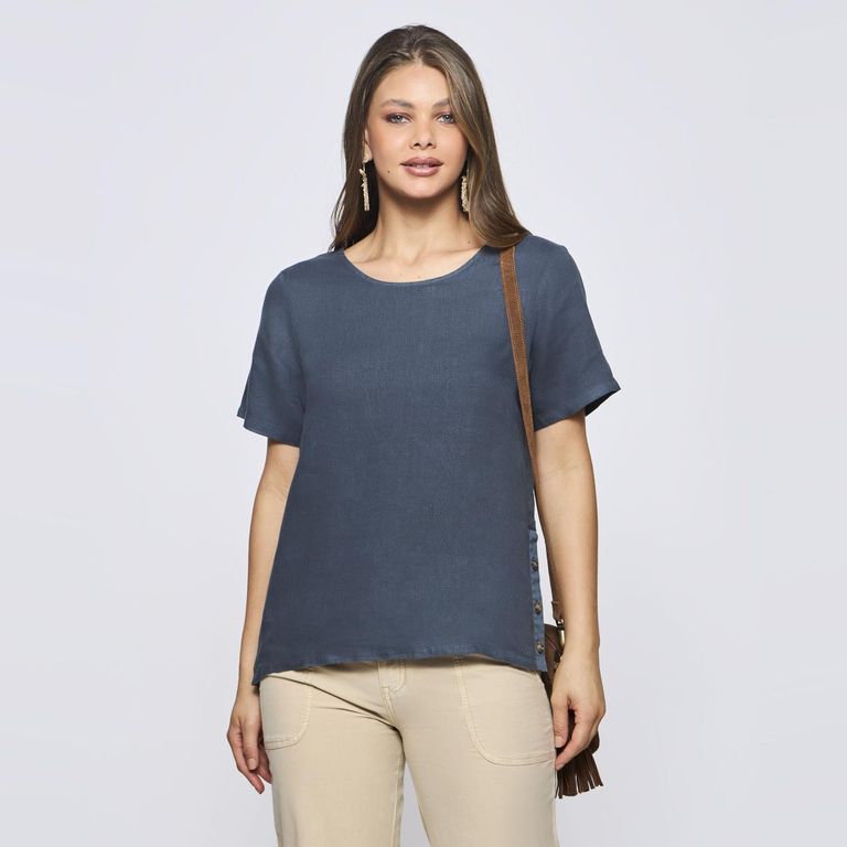 Blusa Manga Corta Mujer