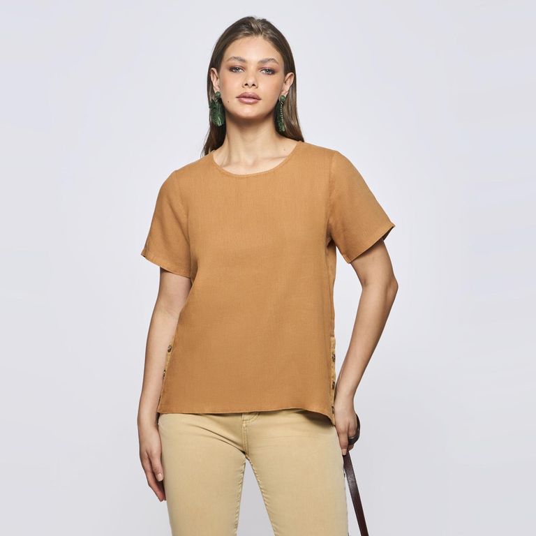 Blusa Manga Corta Mujer