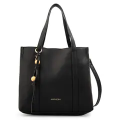 AMPHORA - Cartera Tres Divisiones Valeria Pequeña Negro Mujer