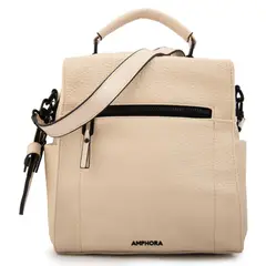 AMPHORA - Mochila Nairobi Mediana Blanco Crudo Mujer