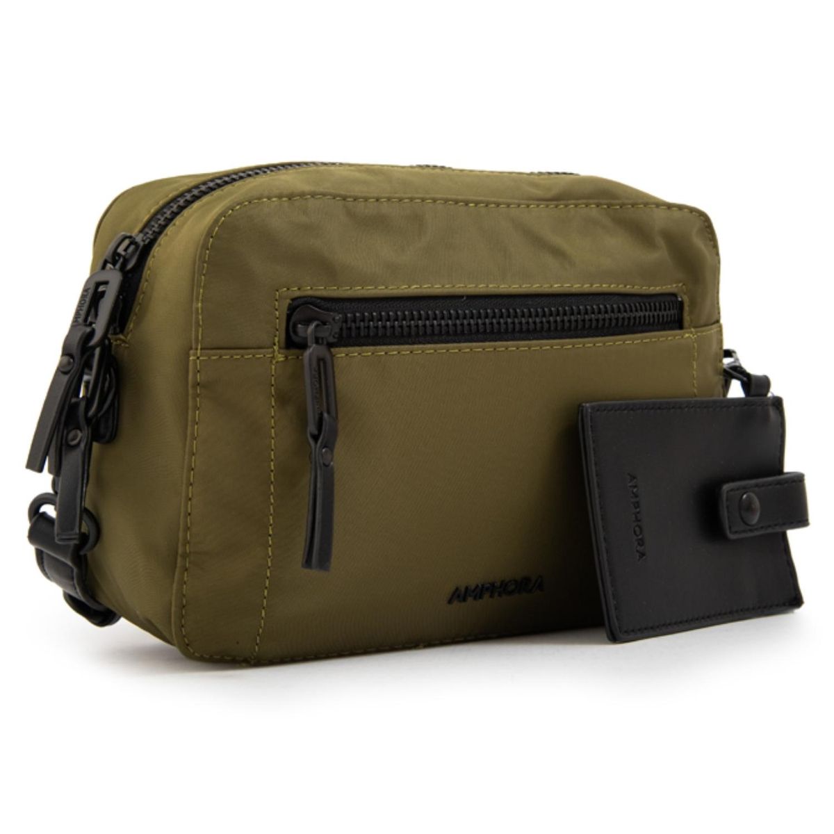 AMPHORA - Cartera Bandolera Nairobi Pequeña Verde Oliva Mujer Amphora