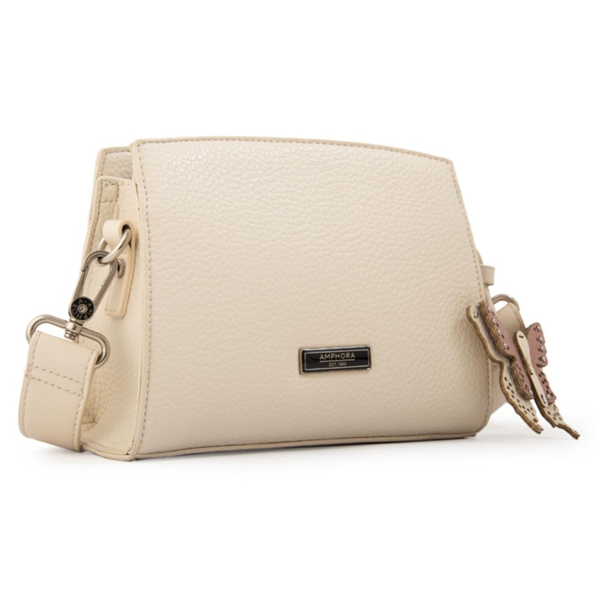 AMPHORA - Cartera Bandolera Maripi Pequeña Blanco Crudo Mujer Amphora