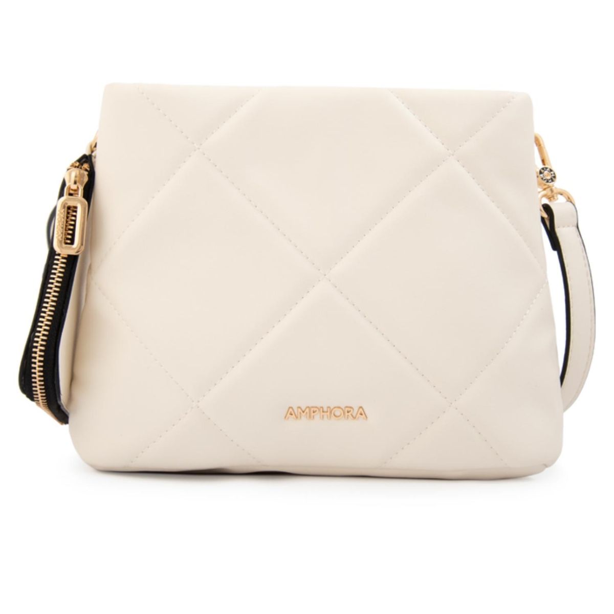 AMPHORA - Cartera Bandolera Keny Pequeña Blanco Crudo Mujer Amphora