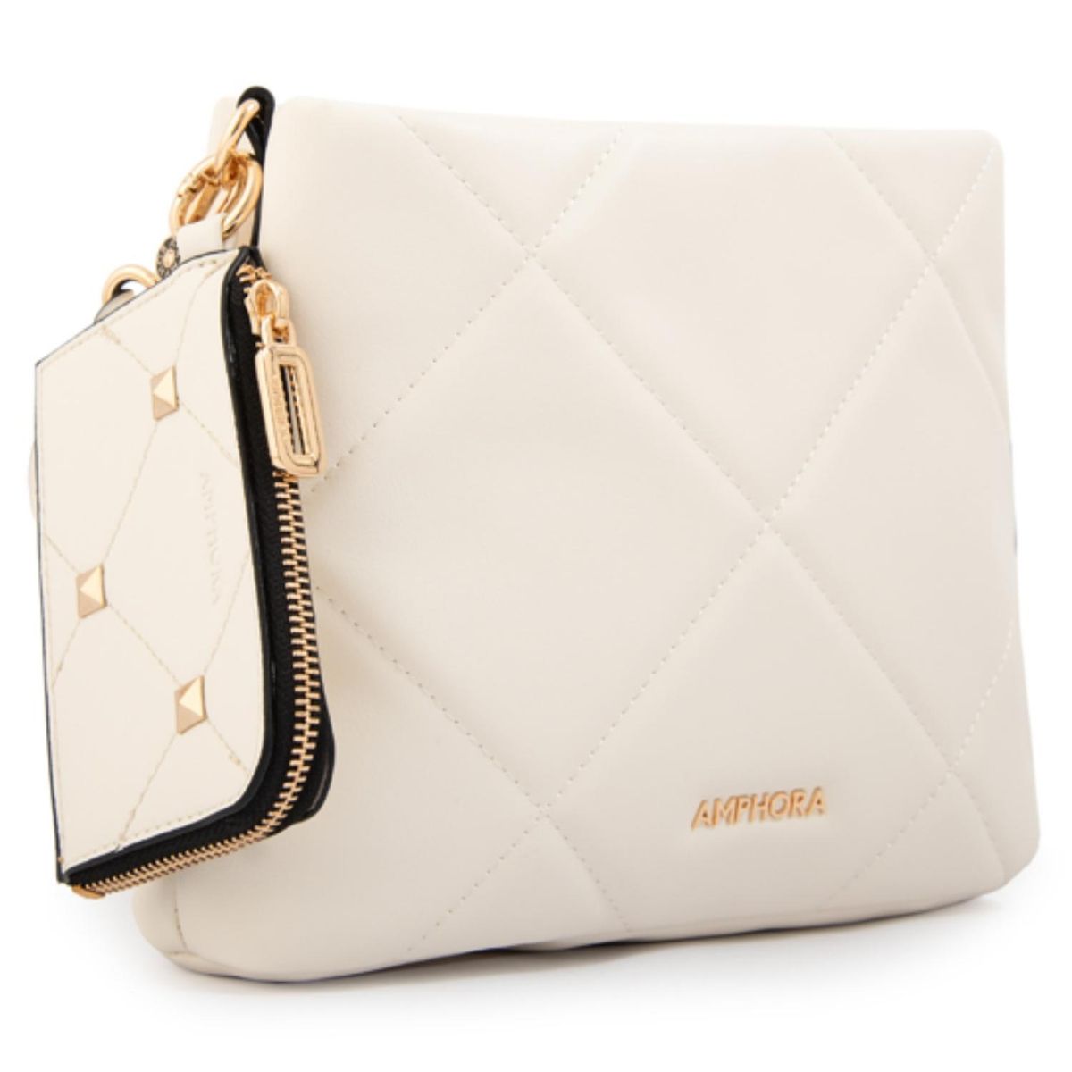 AMPHORA - Cartera Bandolera Keny Pequeña Blanco Crudo Mujer Amphora