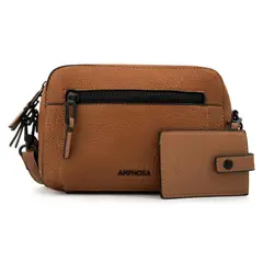 AMPHORA - Cartera Bandolera Nairobi Pequeña Café Mujer
