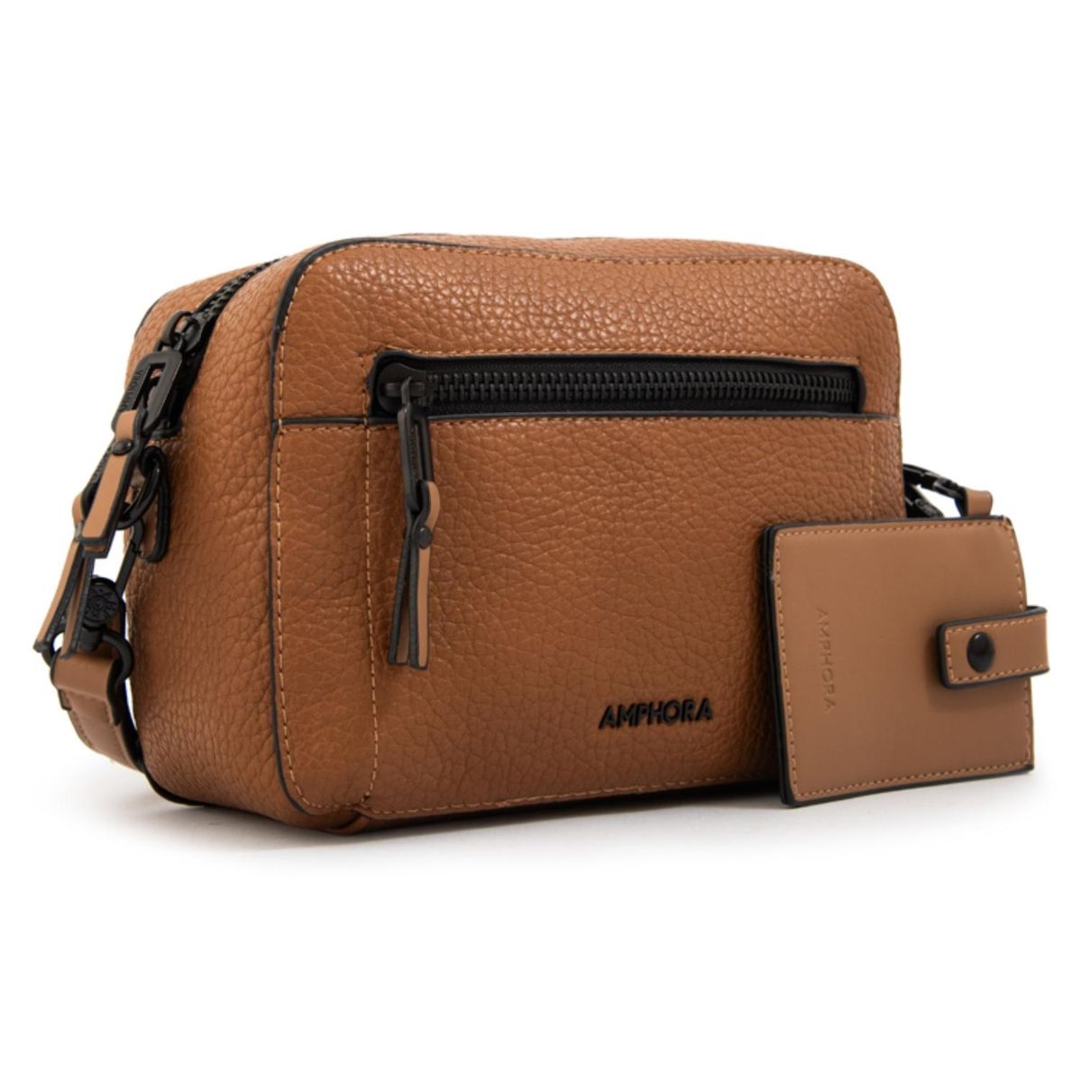 AMPHORA - Cartera Bandolera Nairobi Pequeña Café Mujer Amphora