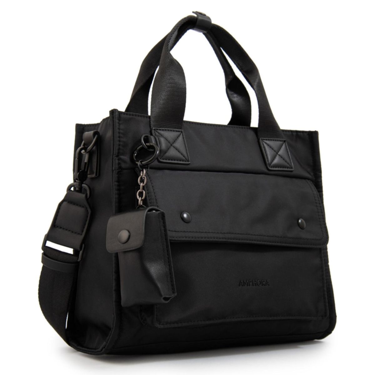 AMPHORA - Cartera Bandolera Olivier Mediana Negro Mujer Amphora