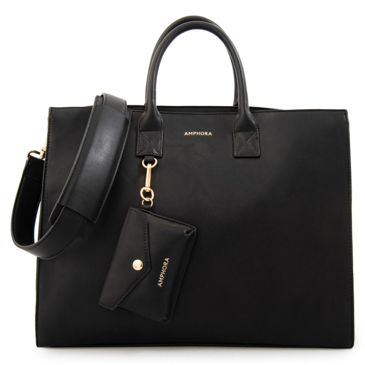 AMPHORA - Cartera Porta Notebook Mabel Grande Negro Mujer Amphora