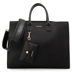 AMPHORA - Cartera Porta Notebook Mabel Grande Negro Mujer