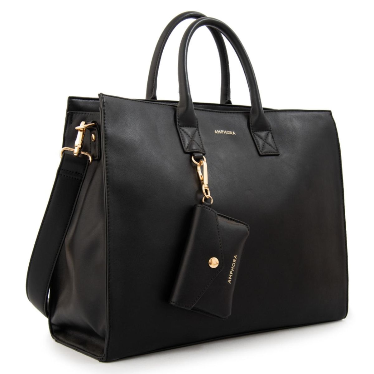 AMPHORA - Cartera Porta Notebook Mabel Grande Negro Mujer Amphora